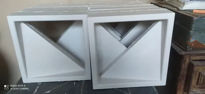 Cobogó triangular gesso 
