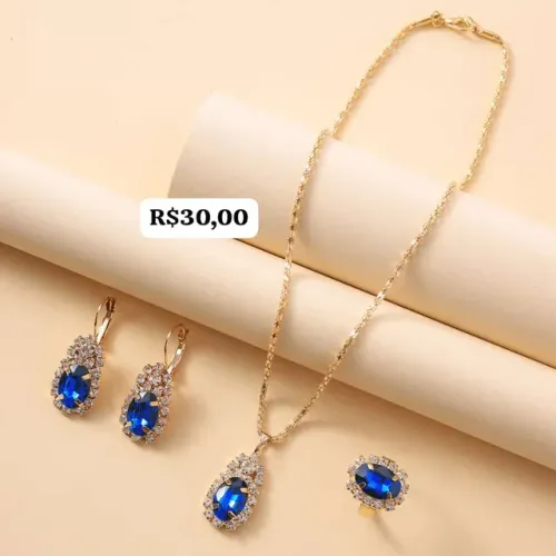 Lindos elegantes e sofisticados conjuntos de colar feminino