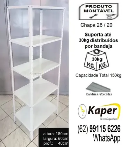 Estante / prateleira de aço torre 60 alta ( novo )