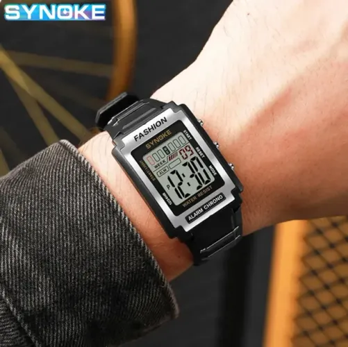 Relógio digital Synoke esportivo retangular