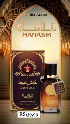 Perfume Árabe Manasik Cash Oud Eau de Parfum 100ml