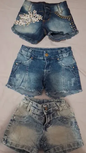 3 short e 1 calça (tamanho 4) TUDO POR 50,00