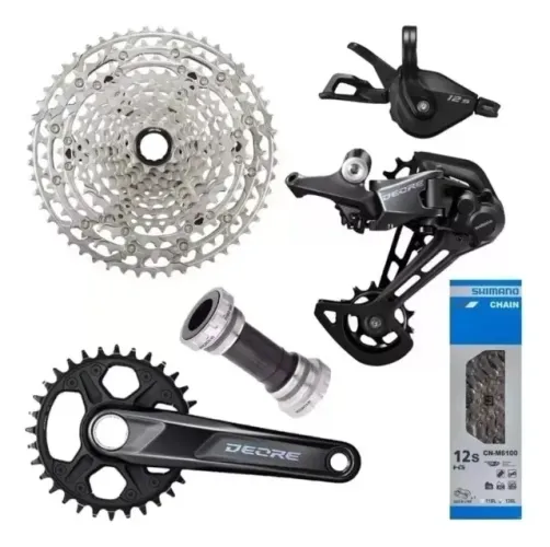 Grupo Transmissão Shimano Deore 12v M6100 Com Pedivela e Cassete 10-51 MicroSpline 86720
