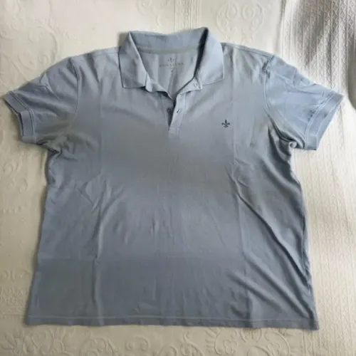 Polo Masculina Dudalina Azul Clara Tamanho M
