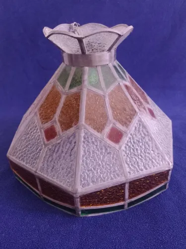 Luminária vitral anos 70