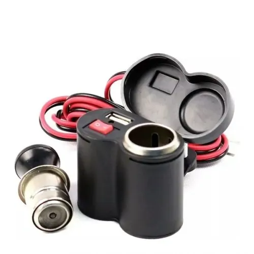Promoção: Carregador P/ Moto Usb 12v Prova D'agua Isqueiro