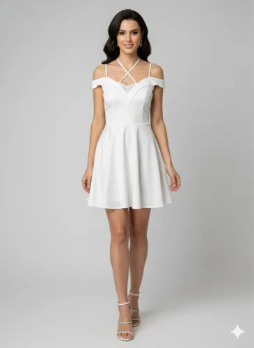 Vestido off white veste P / M NAKEPE