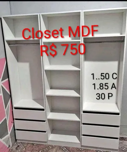 Closet 4 gavetas MDF móveis novos de Fábrica 