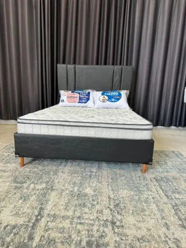 Cama Box Base Casal + Colchao D33 de Espuma