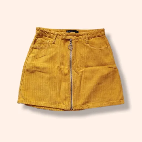 Saia retrô veludo cotelê 