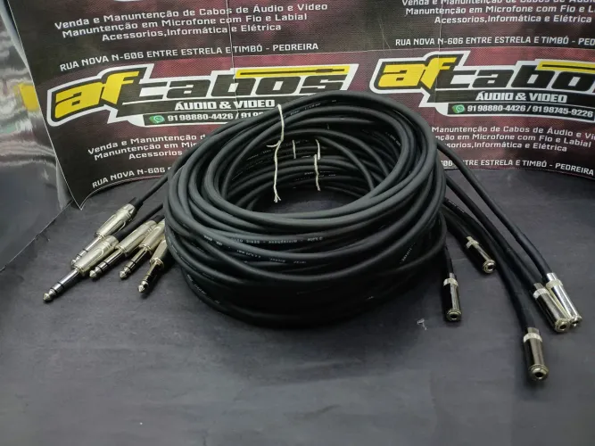 Promoção promoção com 5 cabos para retorno de fones com 5 metros cada