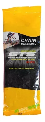 Corrente Gts G-51l Index Preto 7/8 Velocidades 116 Elos