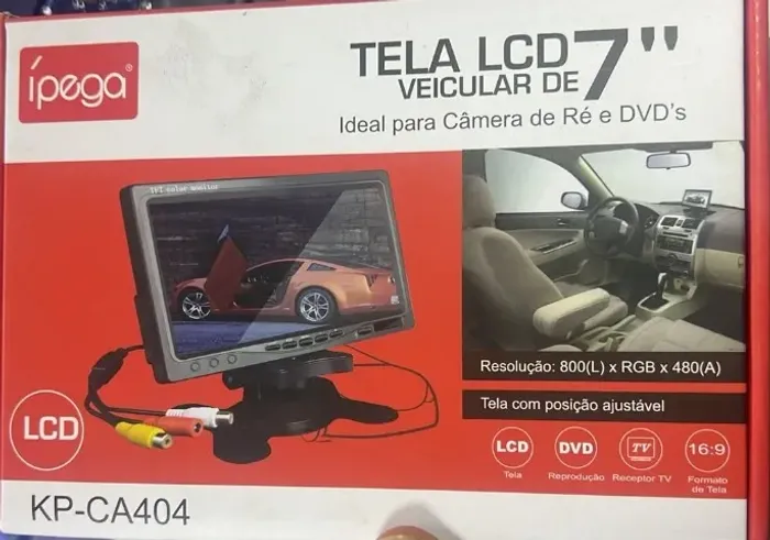 Tela Lcd 7 Polegadas Portátil Monitor Digital E73+fonte 12v