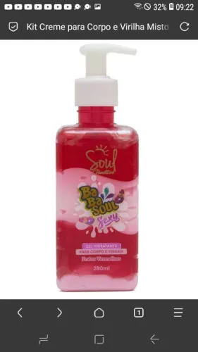 Gel corporal comestível beijavel ( frutas vermelhas)