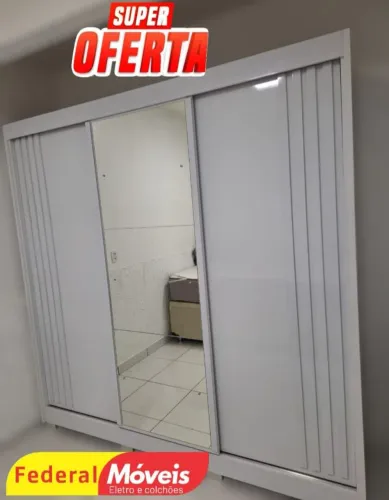 Guarda Roupa 3 Portas com Espelho - Super Oferta!