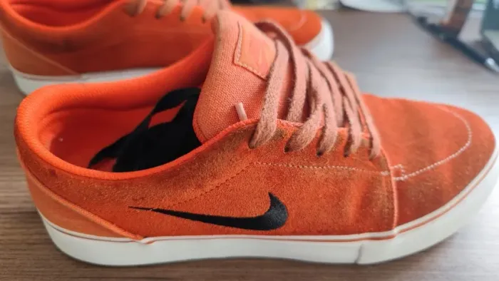 Tênis Nike SB Satire Couro / Camurça laranja escuro