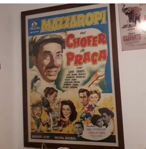 Cartaz original do filme do Mazzaropi Chofér de Praça