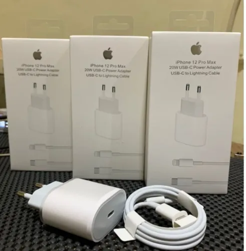 Carregador de iPhone turbo 20w cabo e fonte carregador rápido turbo Apple 
