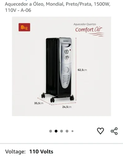 Aquecedor Mondial 110v 