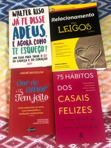 Lote de Livros sobre relacionamentos e amor.