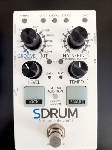 Pedal Efeito Bateria SDrum Para Guitarra e Baixo