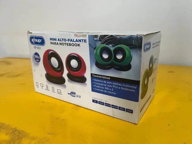 Caixas de Som Knup KP-601 para Notebook - 5W RMS