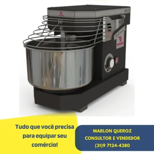 Amassadeira Espiral 5kg Braesi Preta 10 velocidades