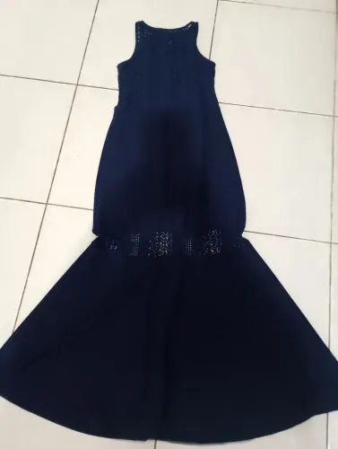 Vestido Azul Marinho com Renda