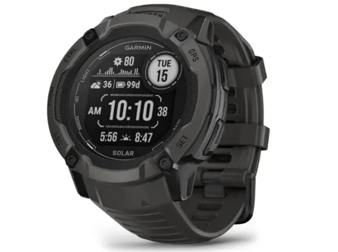 Relógio Garmin Instinct 2X Solar Grafite com Monitor Cardíaco de Pulso e GPS