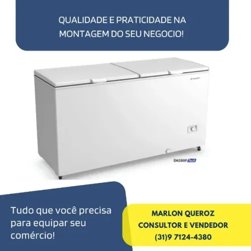 Freezer Horizontal Metalfrio 517L Bivolt Novo