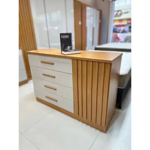 Cômoda com sapateira ripado 134 CM - ENTREGA EM ATÉ 24 HORAS !!!