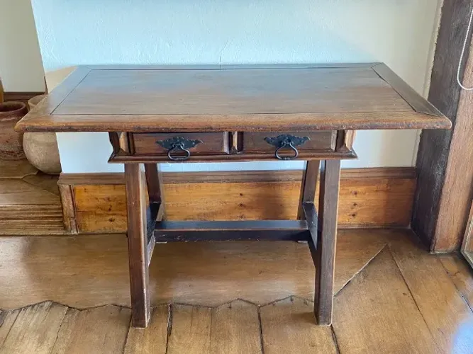 Mesa Escrivaninha Antiga Estilo Colonial Mineiro - Madeira Maciça