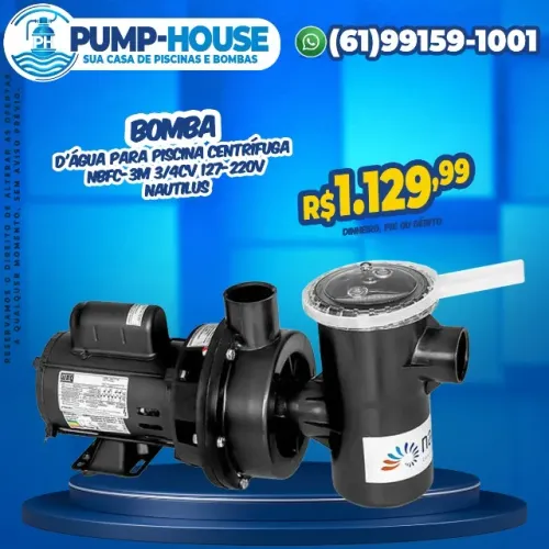 Bomba D'água Parar Piscina NBFC-3M 3/4CV 127-220V Nautilus