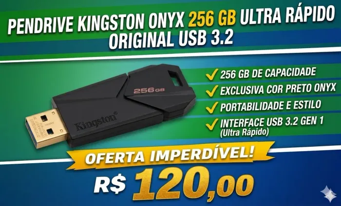 Pendrive Kingston Onyx Datatraveler Exodia Dtx 256 Gb - Original USB 3.2 Ultra Rápido
