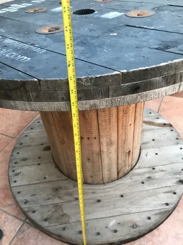 Bobina para enfeitar chácara e fazer como mesa 