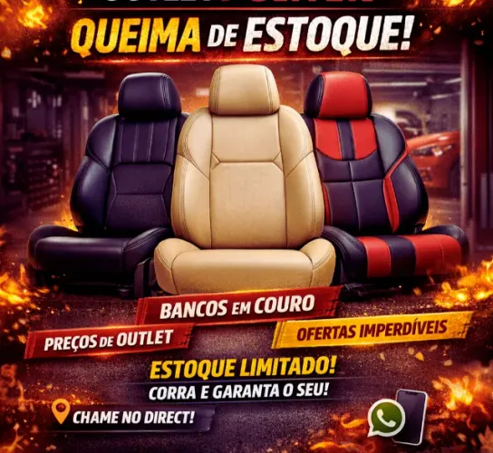 BANCO EM COURO