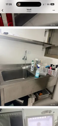 Bancada lavagem cozinha profissional 