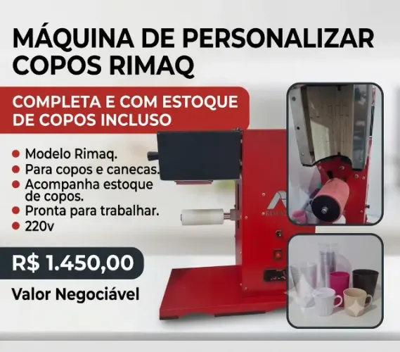 Máquina de personalizar copos