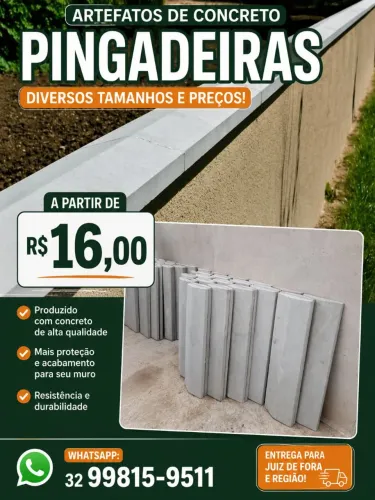 Pingadeiras de concreto 