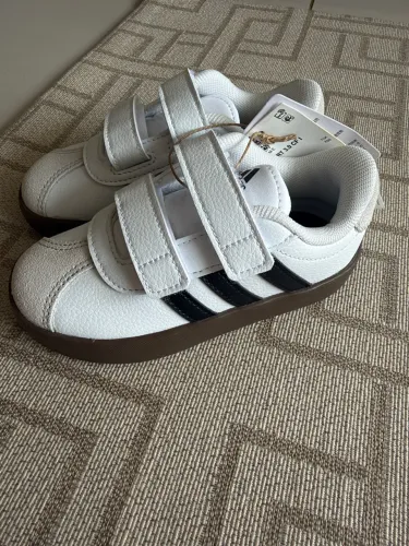 Título: Tênis Adidas VL Court 3.0 Infantil Branco e Preto - Novo com Etiqueta