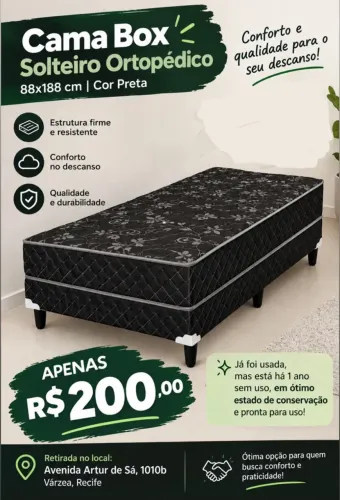 Vende-se cama box de solteiro