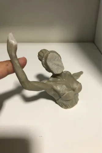Estátua busto de uma mulher romana para decoração de aquário 16x09 centímetros 