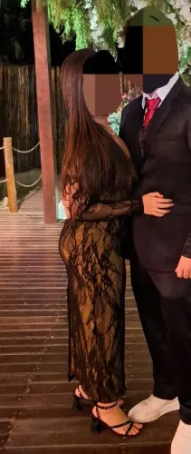 Vestido Renda Preto Nude Tamanho P Festa