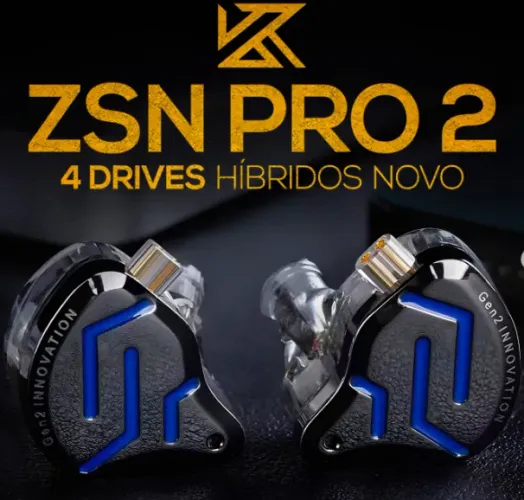 Fone KZ ZSN Pro 2 Sem Microfone - Entrega Grátis - Novo, Original e Lacrado !