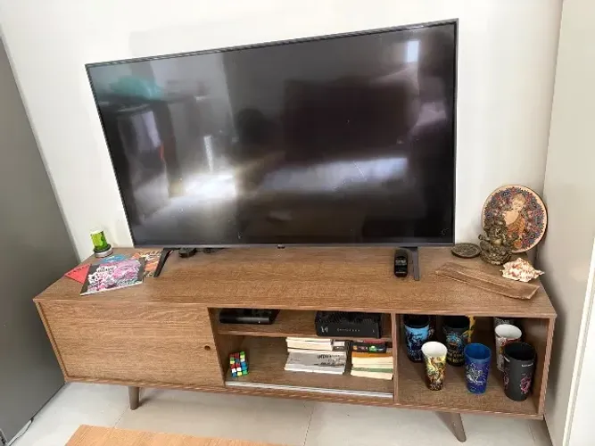 Rack Madesa Dubai Para Tv Até 65 Polegadas C/ Pés Rustico