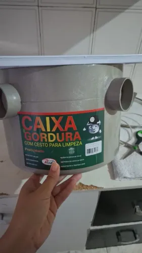 Caixa de Gordura com Cesto Sinfinada Compacta para Pia de Cozinha