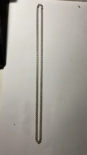 Cordão de prata 72 cm 6 mm