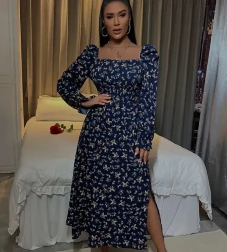 Vestido florido lastex