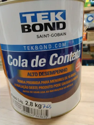 Cola contato sapateiro móveis 2,8kg Tek Bond