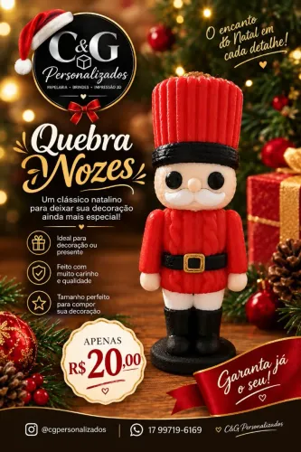 Quebra Nozes Enfeite Natal Decoração